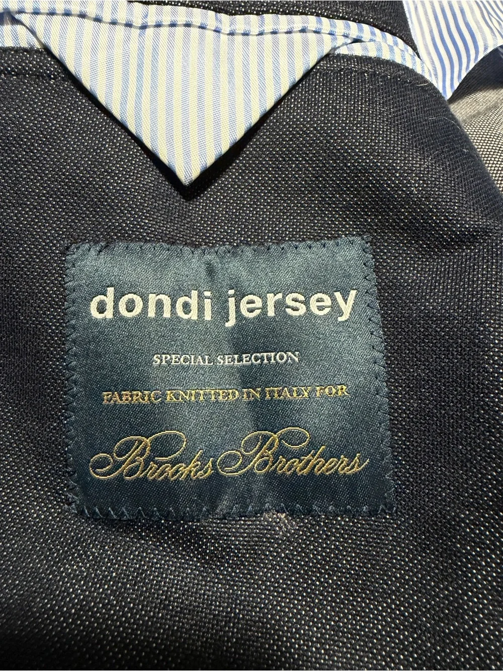 Brooks Brothers Milano Dondi Jersey Blazer Jacket Men’s 41R Blue 2 Button